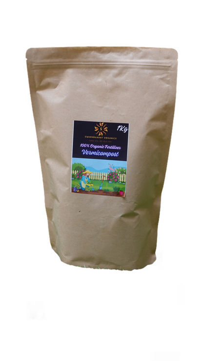 SwarnBharat Organics - Vermicompost For Plants 1Kg - Organic Fertilizer & Manure