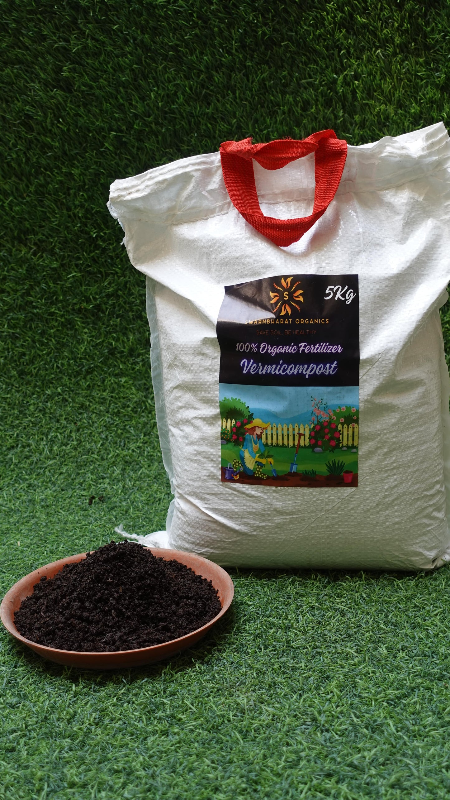 SwarnBharat Organics - Vermicompost For Plants 5Kg - Organic Fertilizer & Manure