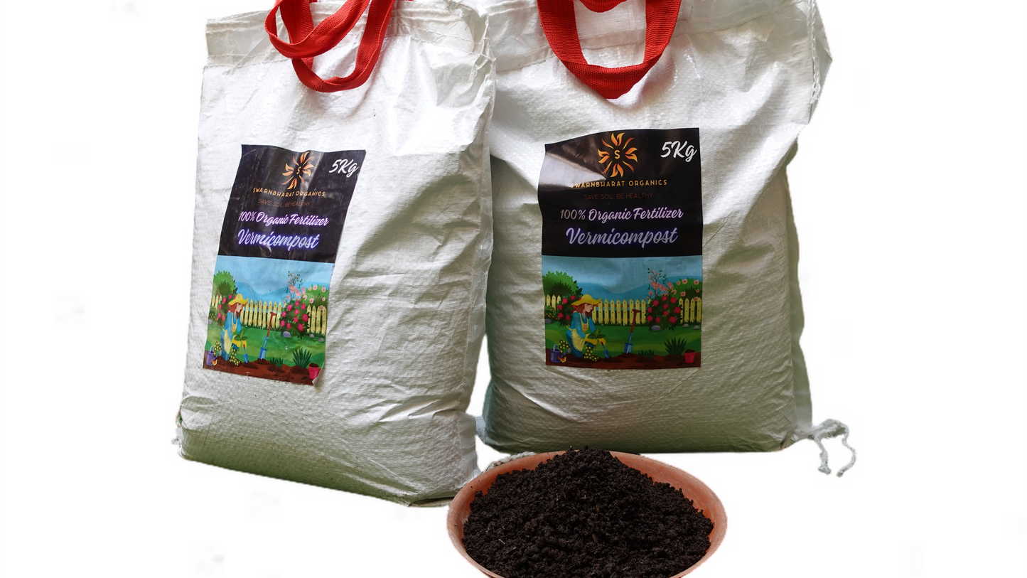 SwarnBharat Organics - Vermicompost For Plants 5Kg - Organic Fertilizer & Manure