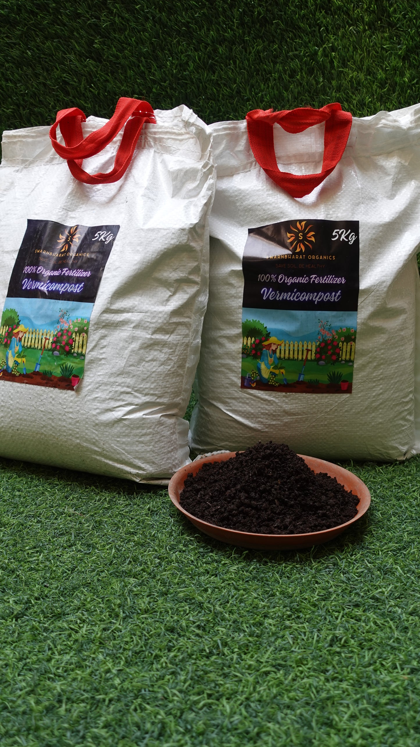 (DISCOUNT) SwarnBharat Organics - Vermicompost For Plants 10Kg - Organic Fertilizer & Manure