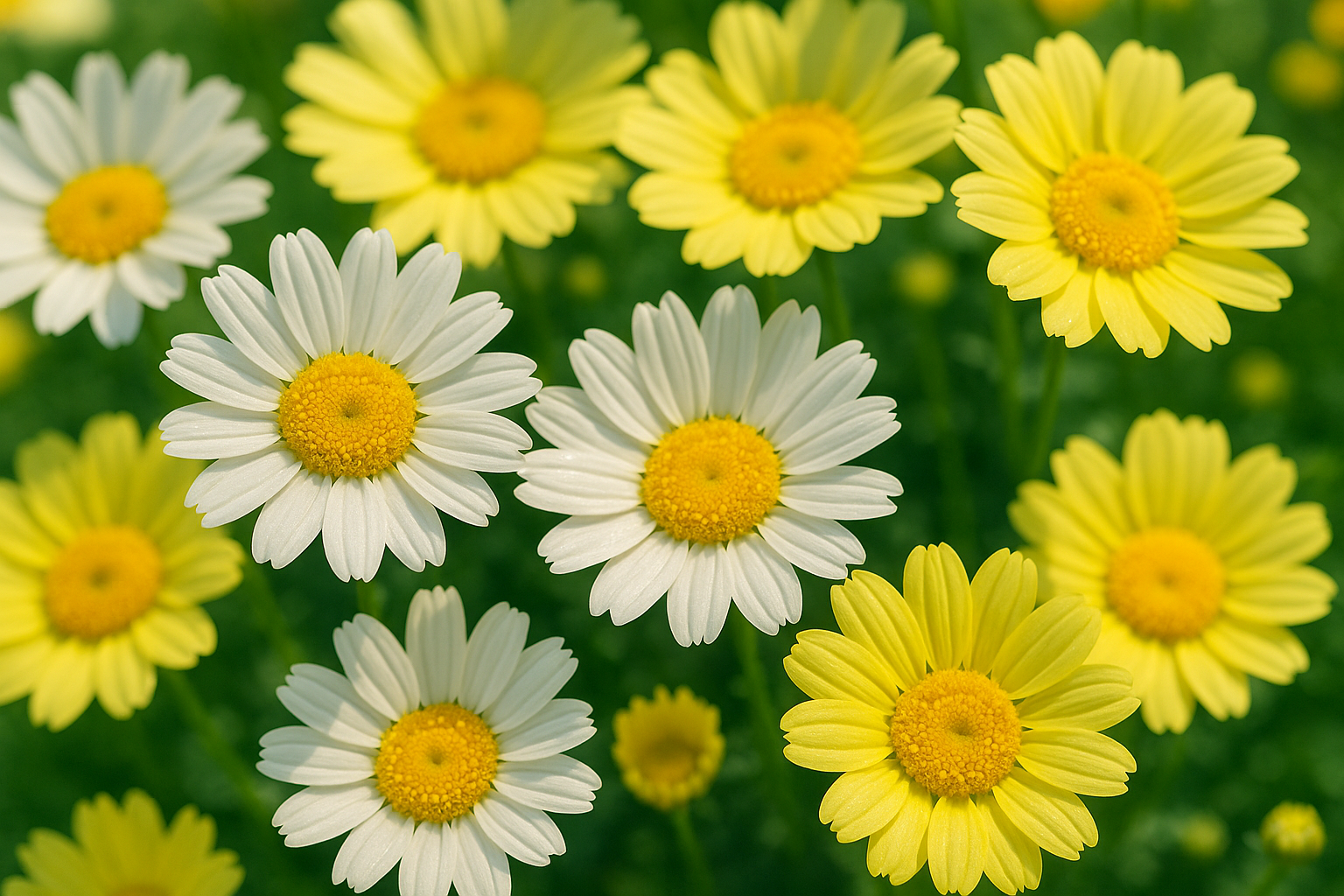 Beautiful mixed white and yellow color daisy 